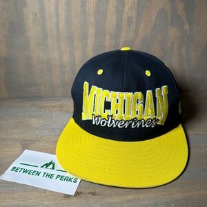Michigan Wolverines Unisex Adult Top Of The World Cap Hat Black Yellow One Size